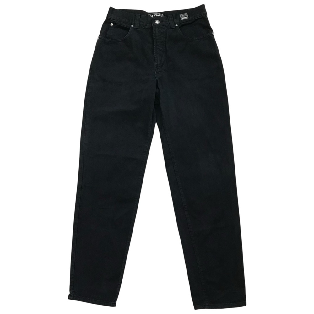 Versace Couture Jeans 28” Mens Black Straight Leg Ittierre Italy Denim Vintage